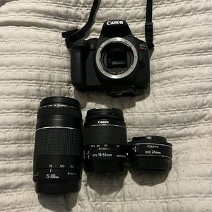 📸 Canon EOS Rebel t7 with 3 Lenses